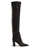Matchesfashion.com Gianvito Rossi - Nappa Block Heel Leather Boots - Womens - Black