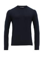Matchesfashion.com Dolce & Gabbana - Fine Gauge Virgin Wool Sweater - Mens - Navy