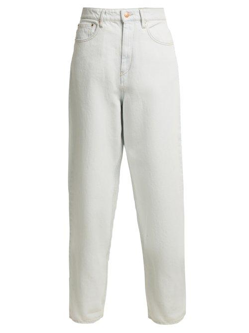 Matchesfashion.com Isabel Marant Toile - Corby Mid Rise Boyfriend Jeans - Womens - Light Blue