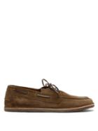 Matchesfashion.com Brunello Cucinelli - Lace-up Suede Deck Shoes - Mens - Brown