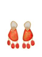 Matchesfashion.com Peter Pilotto - Double Face Drop Earrings - Womens - Red