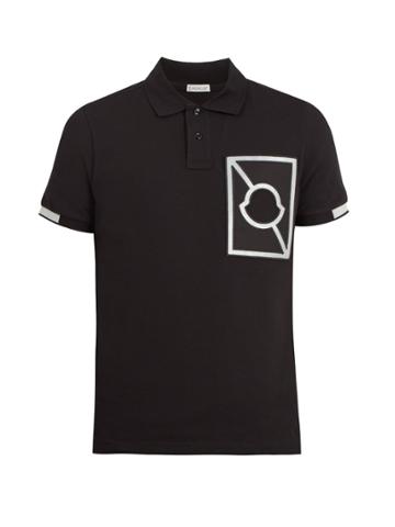 Moncler C Logo-embroidered Cotton-piqu Polo Shirt