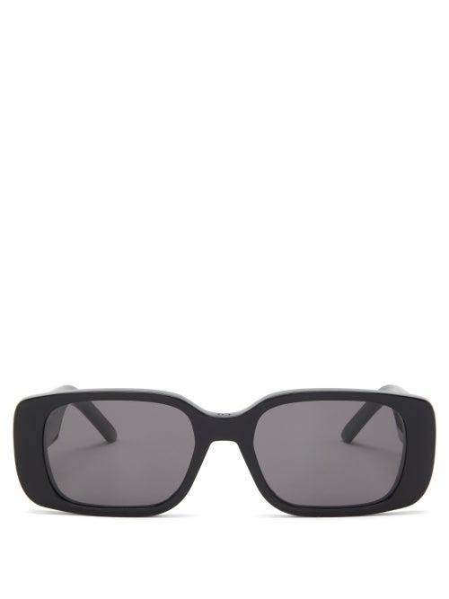 Matchesfashion.com Dior - Wildior Rectangle Acetate Sunglasses - Womens - Black