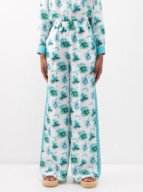 Max Mara - Umile Trousers - Womens - Turquoise