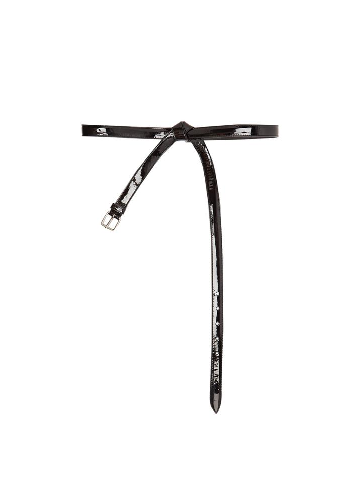 Alexander Mcqueen Double-strap Patent Leather Belt