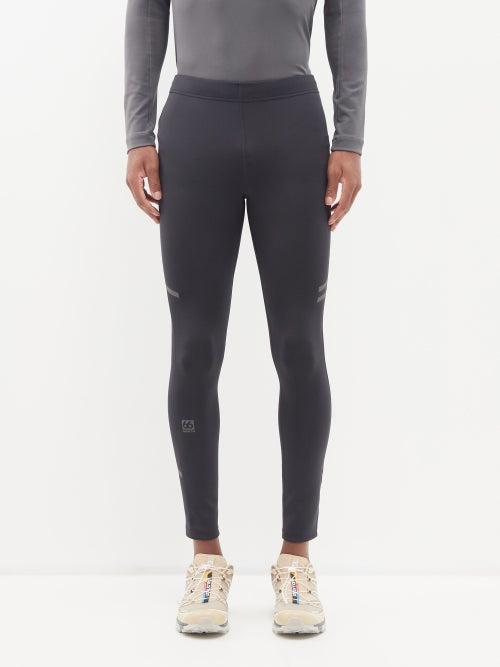 66 North - Grettir Jersey Running Leggings - Mens - Black