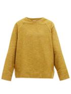 Matchesfashion.com Marrakshi Life - Boat Neck Cotton Blend Boucl Sweater - Mens - Yellow