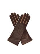 Matchesfashion.com Isabel Marant - Tri Tone Leather Gloves - Womens - Brown Multi