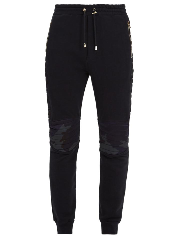 Balmain Camouflage-print Panel Cotton Track Pants