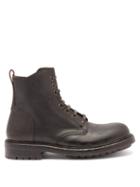 Matchesfashion.com Dolce & Gabbana - Bernini Distressed-sole Leather Boots - Mens - Black
