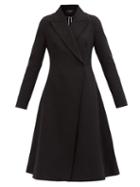 Matchesfashion.com Rochas - Double-breasted Wool-blend Coat - Womens - Black
