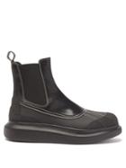 Alexander Mcqueen - Raised-sole Leather Chelsea Boots - Mens - Black
