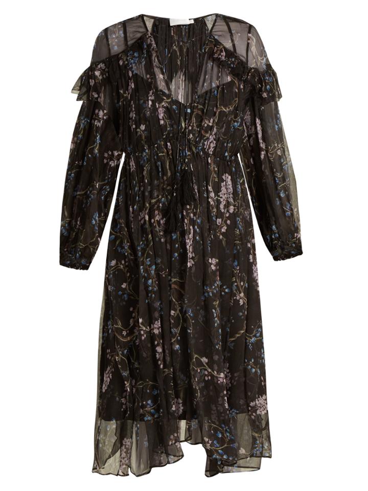 Zimmermann Paradiso Floral-print Silk Dress
