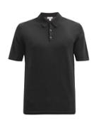 Matchesfashion.com Sunspel - Sea Island-cotton Knitted Polo Shirt - Mens - Black