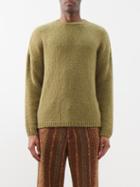 Our Legacy - Crew Neck Wool-blend Sweater - Mens - Green