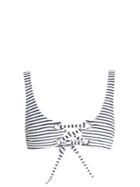 Mara Hoffman Terry Stripe Tie-up Front Bikini Top