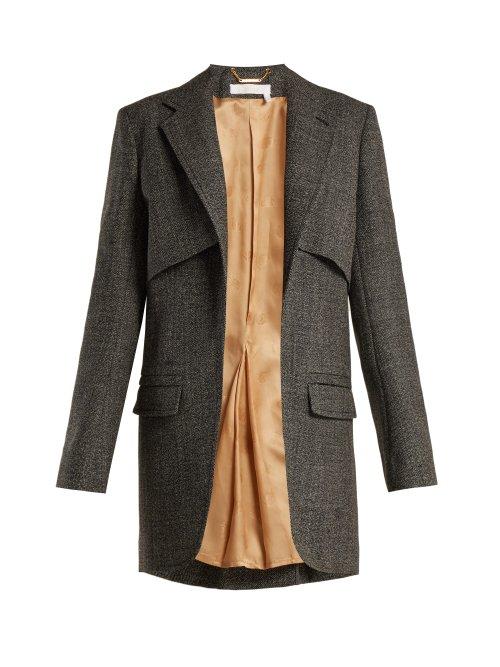 Matchesfashion.com Chlo - Long Wool Blazer - Womens - Black White