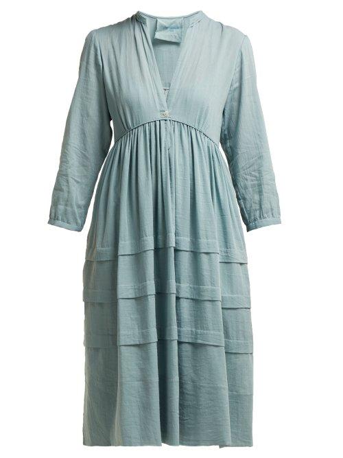 Matchesfashion.com Loup Charmant - Nova Organic Cotton Sun Dress - Womens - Light Green