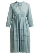 Matchesfashion.com Loup Charmant - Nova Organic Cotton Sun Dress - Womens - Light Green