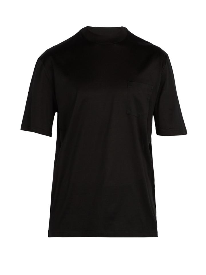 Lanvin Logo High-neck Cotton T-shirt