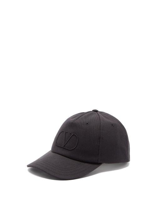 Valentino Garavani - V-logo Cotton-twill Baseball Cap - Mens - Black