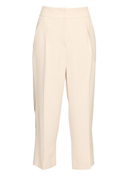 Brunello Cuccinelli Pleat-front Cropped Crepe Trousers