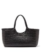 Matchesfashion.com Dragon Diffusion - Nantucket Large Woven Leather Tote Bag - Womens - Black