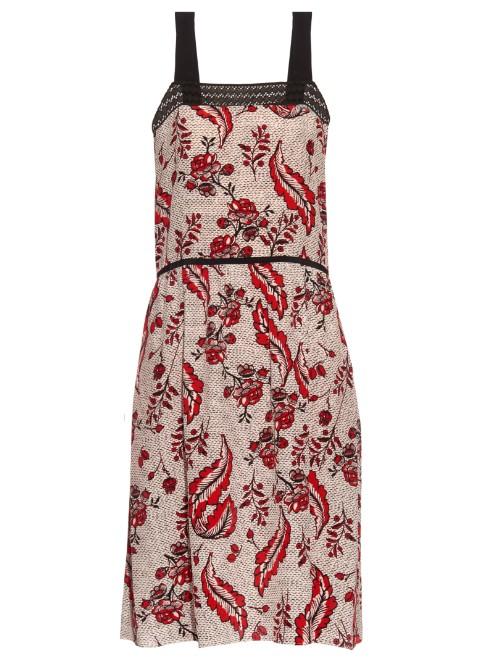 Vanessa Bruno Ecura Ivy-print Silk-crepe Dress