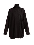 Matchesfashion.com Raf Simons - Triple Roll Neck Sweater Dress - Womens - Black