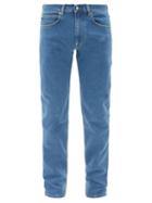 Matchesfashion.com Versace - Logo-embroidered Slim-leg Jeans - Mens - Blue