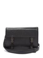 Matchesfashion.com Bottega Veneta - Intrecciato Flap Leather Messenger Bag - Mens - Black