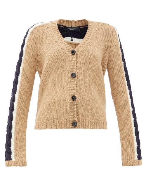 Matchesfashion.com Weekend Max Mara - Orde Cardigan - Womens - Beige Multi