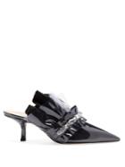 Paciotti By Midnight Crystal Embellished Kitten-heel Mules