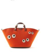 Anya Hindmarch - Multi Eyes Felt Tote Bag - Womens - Orange