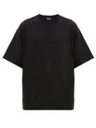 Matchesfashion.com Lanvin - Logo Print Oversized Cotton Jersey T Shirt - Mens - Black