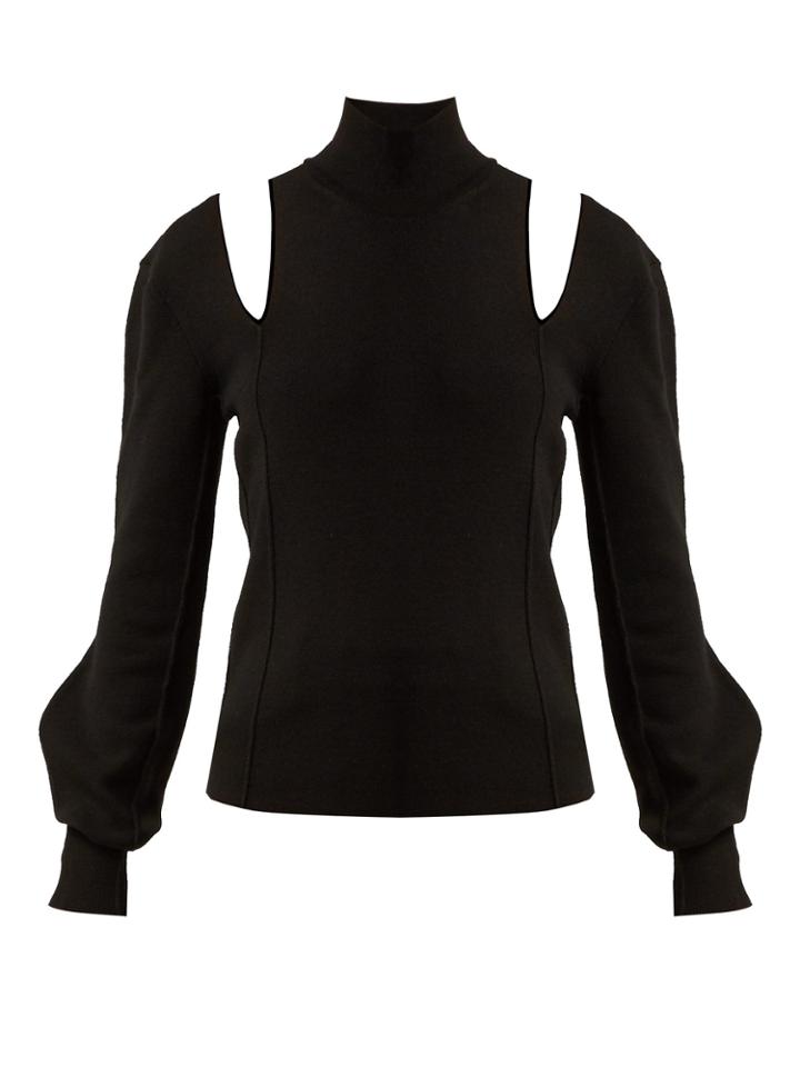 Chloé Cut-out Shoulder Wool-blend Sweater