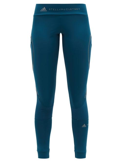 Matchesfashion.com Adidas By Stella Mccartney - Stretch Knit Leggings - Womens - Blue