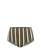 Matchesfashion.com Solid & Striped - The Brigitte Striped Bikini Briefs - Womens - Green Stripe
