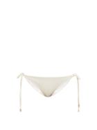 Matchesfashion.com Melissa Odabash - Cancun Embroidered Jersey Side Tie Bikini Briefs - Womens - White Multi