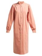 Matchesfashion.com Ganni - Ridgewood Corduroy Midi Shirtdress - Womens - Light Pink