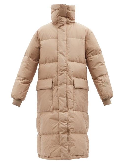 66 North - Askja Funnel-neck Quilted Down Coat - Womens - Beige