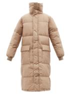 66 North - Askja Funnel-neck Quilted Down Coat - Womens - Beige