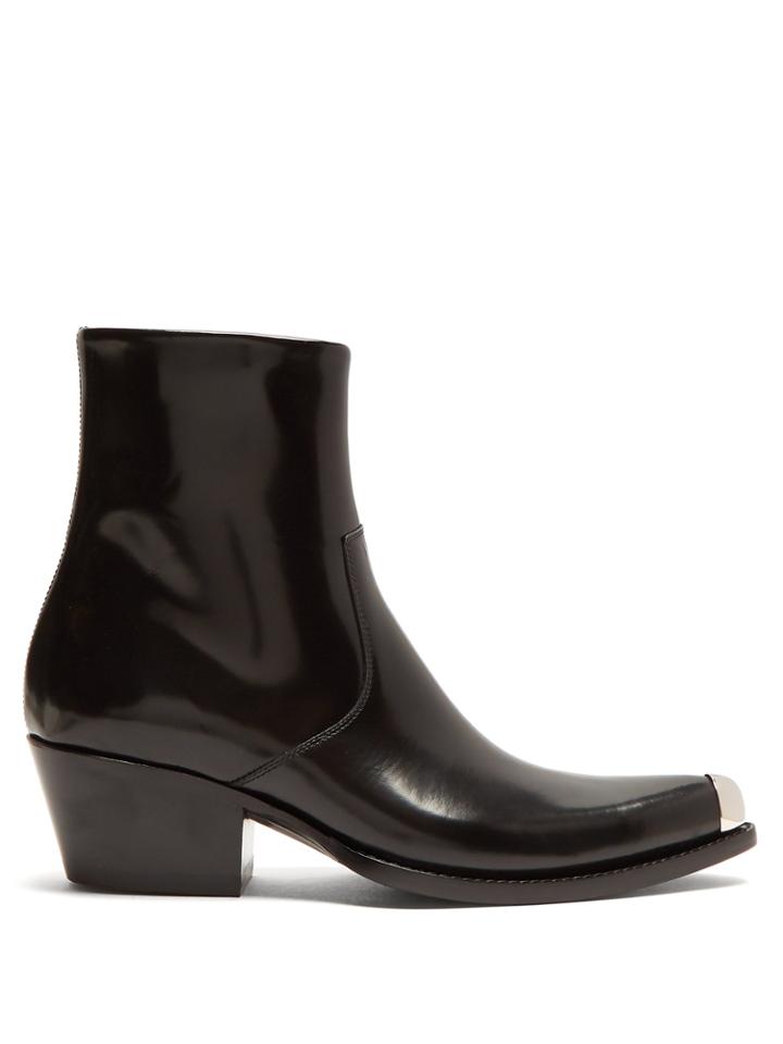 Calvin Klein 205w39nyc Tex Chiara Leather Ankle Boots