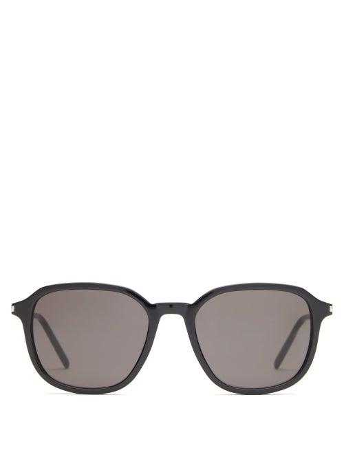 Saint Laurent - Square Acetate Sunglasses - Womens - Black