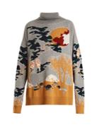 Barrie Kinoko Landscape-intarsia Cashmere Sweater
