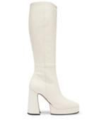 Matchesfashion.com Gucci - Madame Knee-high Leather Platform Boots - Womens - White