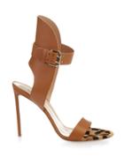 Francesco Russo Leather And Calf-hair Sandals
