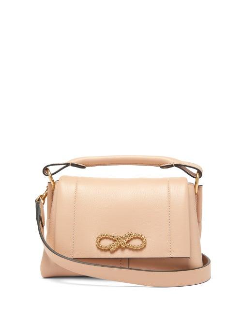 Matchesfashion.com Anya Hindmarch - Rope Bow Mini Leather Handbag - Womens - Beige