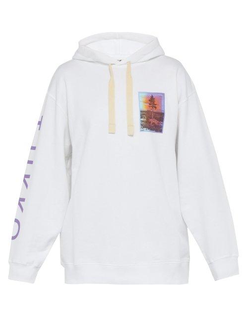 Matchesfashion.com Acne Studios - Farrin Old Tjikko Print Cotton Hooded Sweatshirt - Mens - White