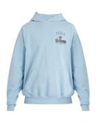Matchesfashion.com Rhude - Malibu Beach Recovery Print Hooded Sweatshirt - Mens - Blue
